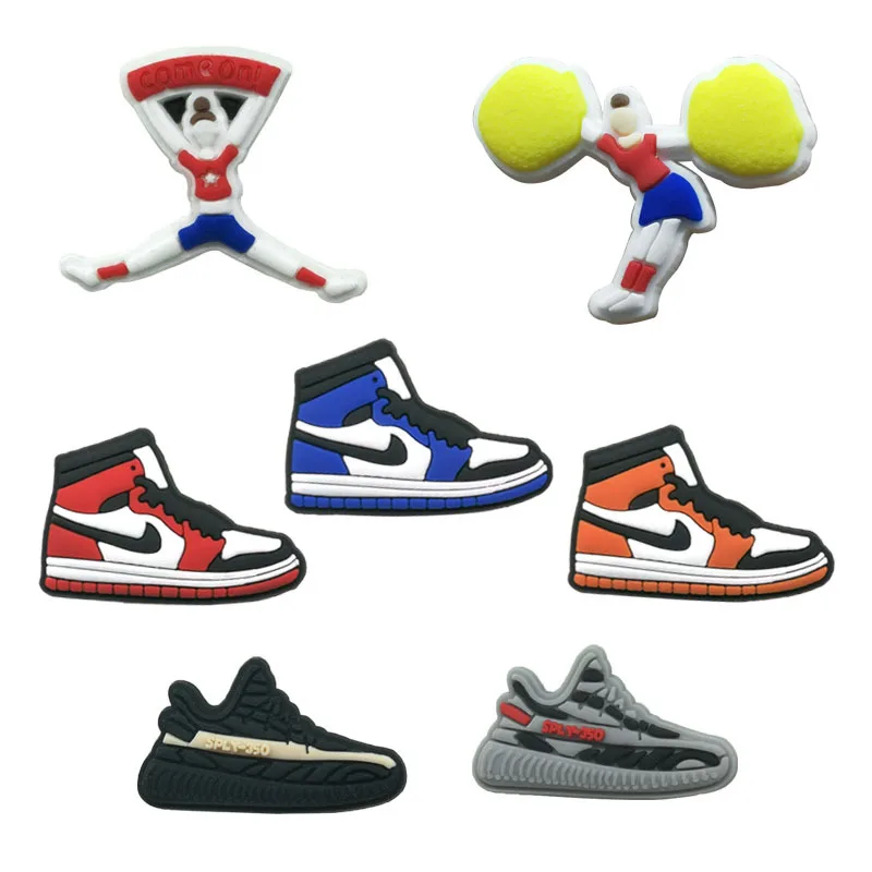 

Custom LOGO PVC designer yeezy gibz charm croc sports shoe charms clog bracelets adult accessories 24 wholesale, As picture