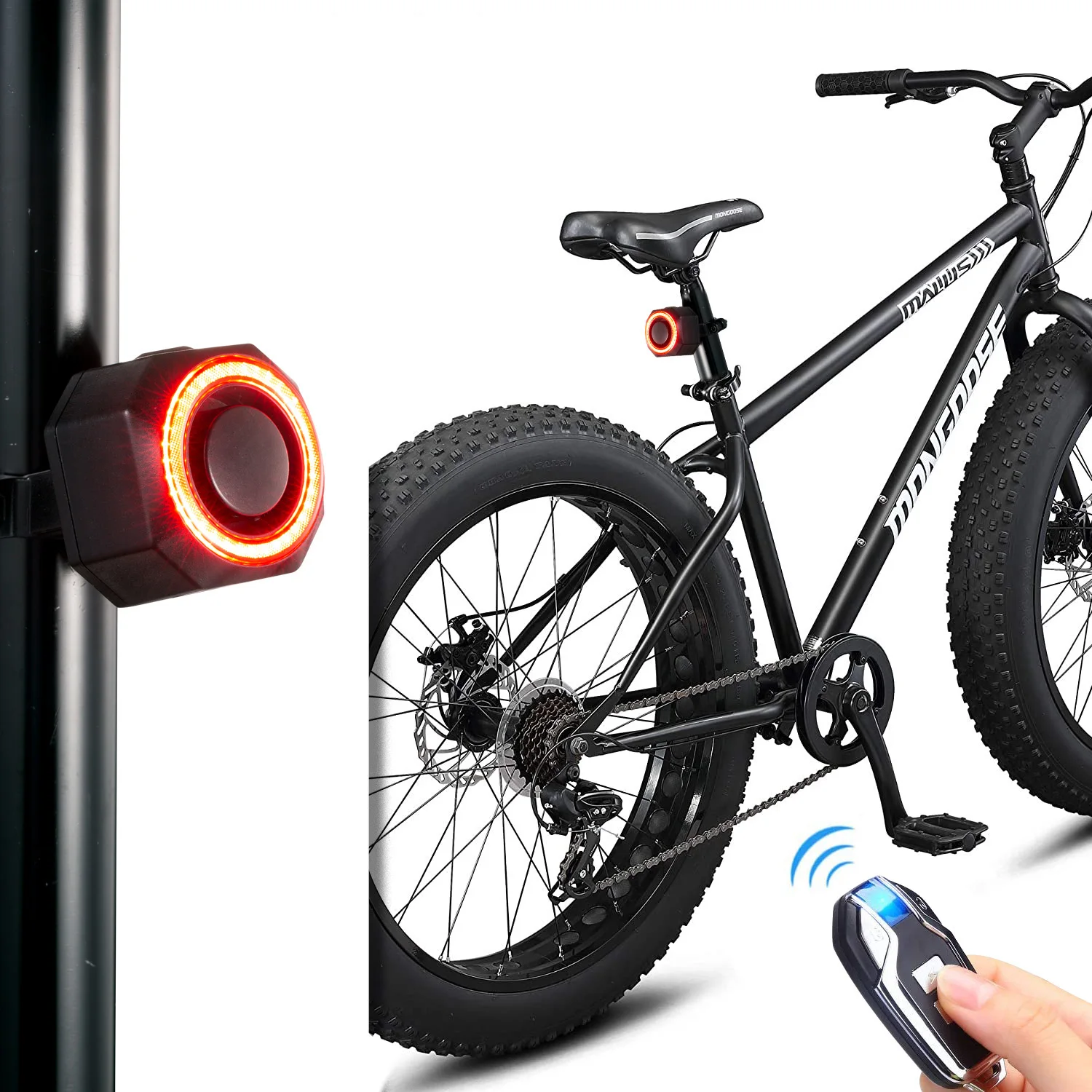 

Hot Selling USB rechargeable security system siren IP65 Red Safety Warning Bicycle Tail lights bike tail light alarm