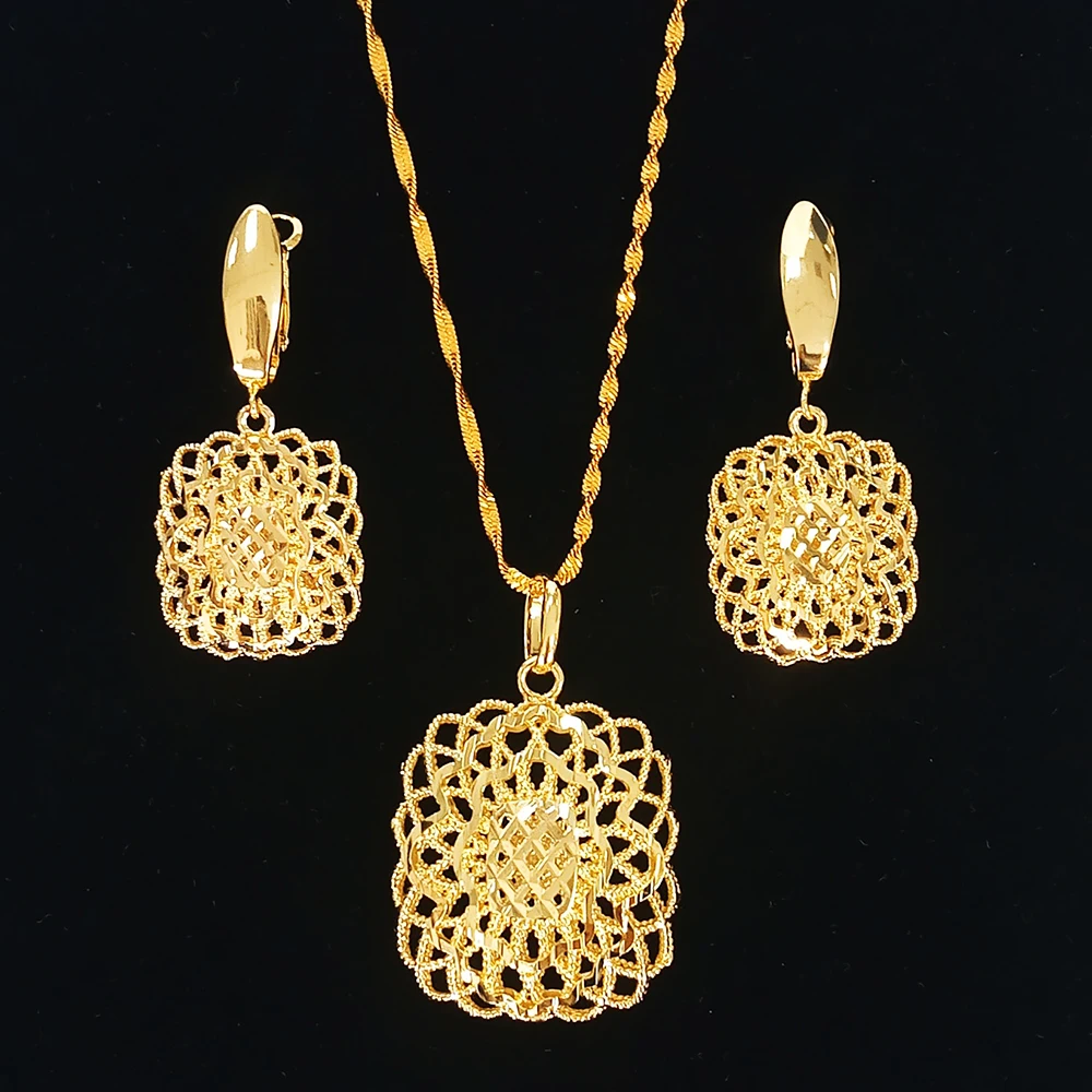 

latest designs earring with pendant for 2020 beautiful jewelry set in very good quality EP221, Gold