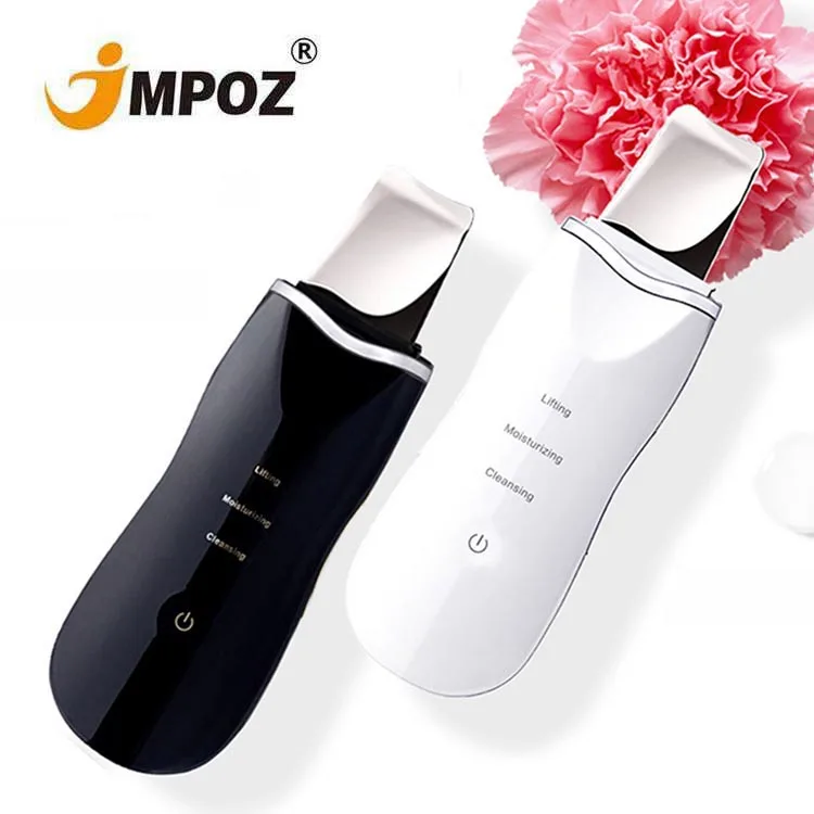 

JMpoz Ultrasonic Face Cleaning Skin Scrubber Facial Cleaner Skin Peeling Blackhead Removal Pore Cleaner Face Scrubber, White/black