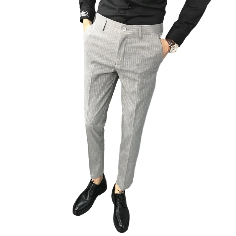 

2020 summer British small leg Capris men's Korean casual pants suit pants