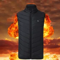 

USB Heated Vest Men Winter Electrical Heated sleeveless Jacket Travel Heating Vest Outdoor Waistcoat Hiking Heater Vests
