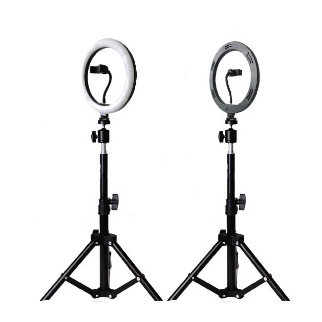 

Newish hot selling Adjustable Dimmable LED 10inch Ring Beauty Makeup mirror with ShowLive Light for Tik Tok