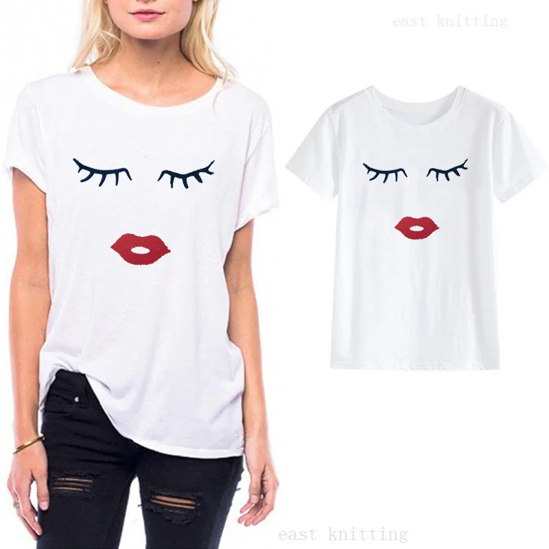 

Classic Loose Casual Women Short Sleeve Printed Basic Tee Shirts