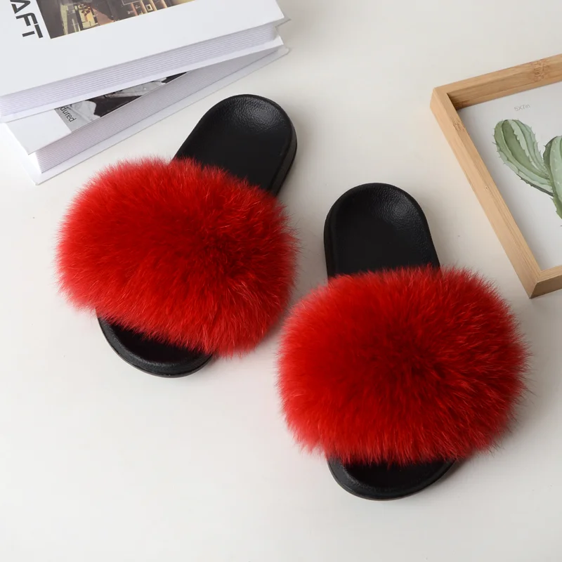 

baby fur slippers kids fur slippers size 2 slippers fur slides, Customized color