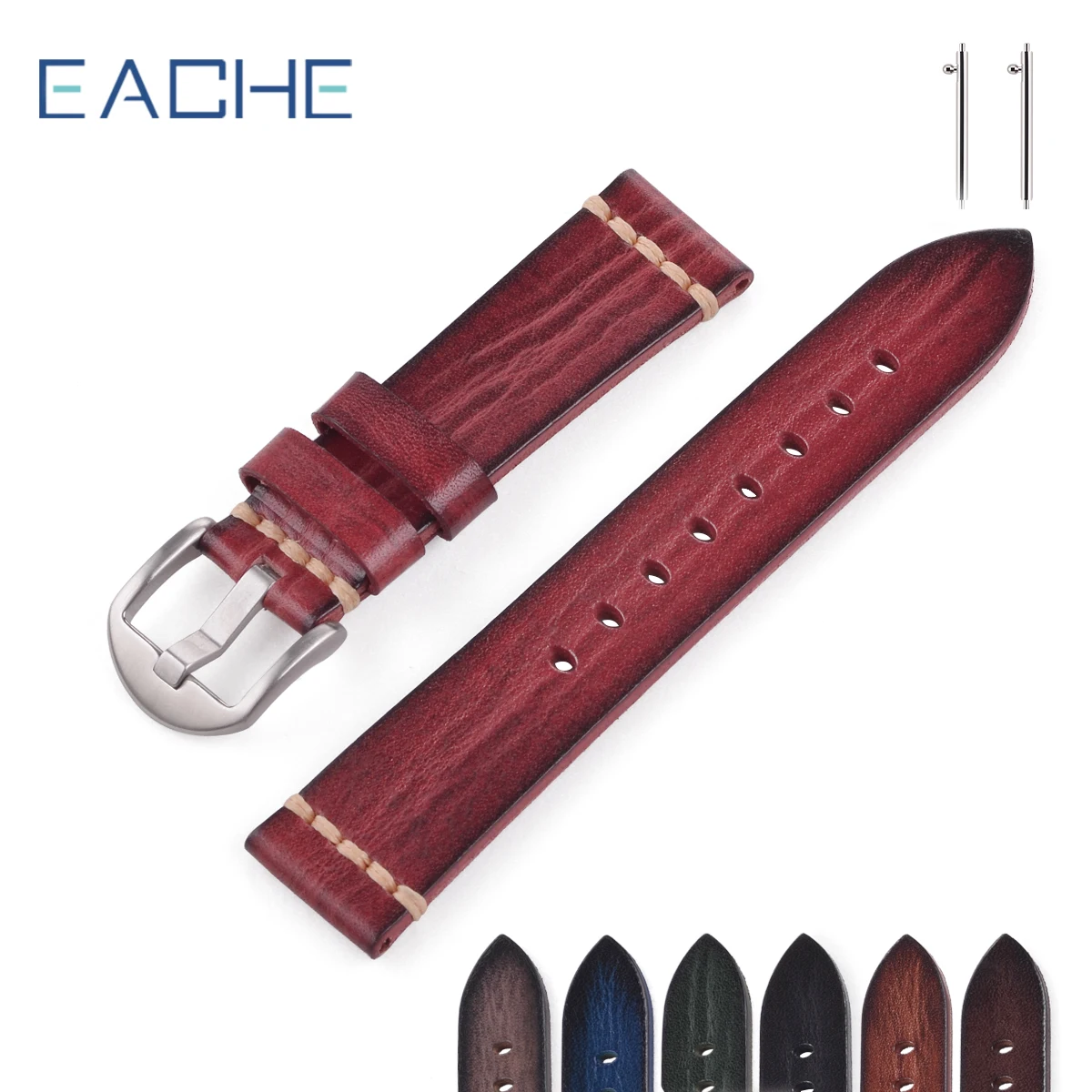 

EACHE Italian Vegetable Tanned Leather Handmade Sports Blank Watches Straps Band With Quick Release Leather Watch Strap