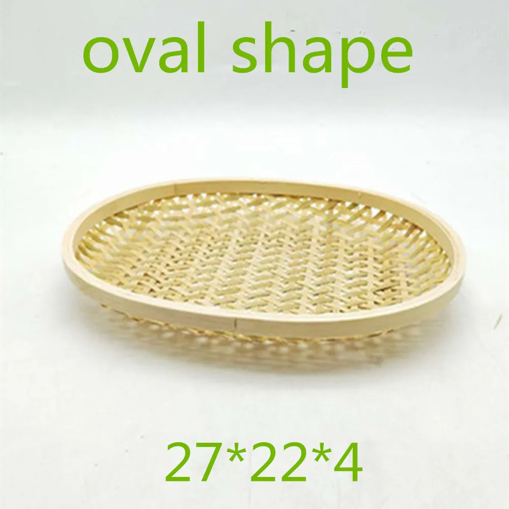 Manual Natural Round Bamboo Basket For Storage Bamboo Weaving Basket