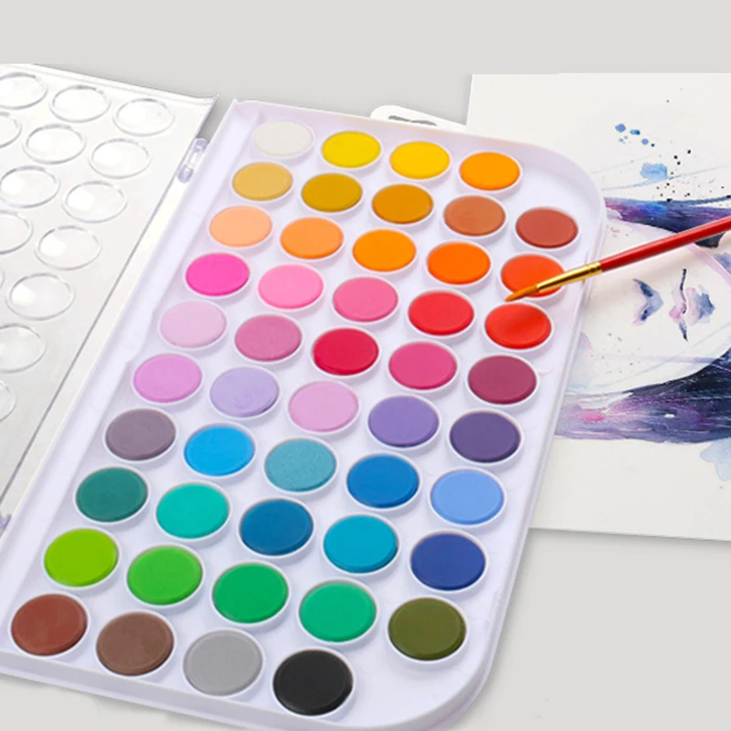 

Dropshipping Hot Selling Non-toxic Watercolor Kits Rich Color Solid Watercolor Paint Set For Artist