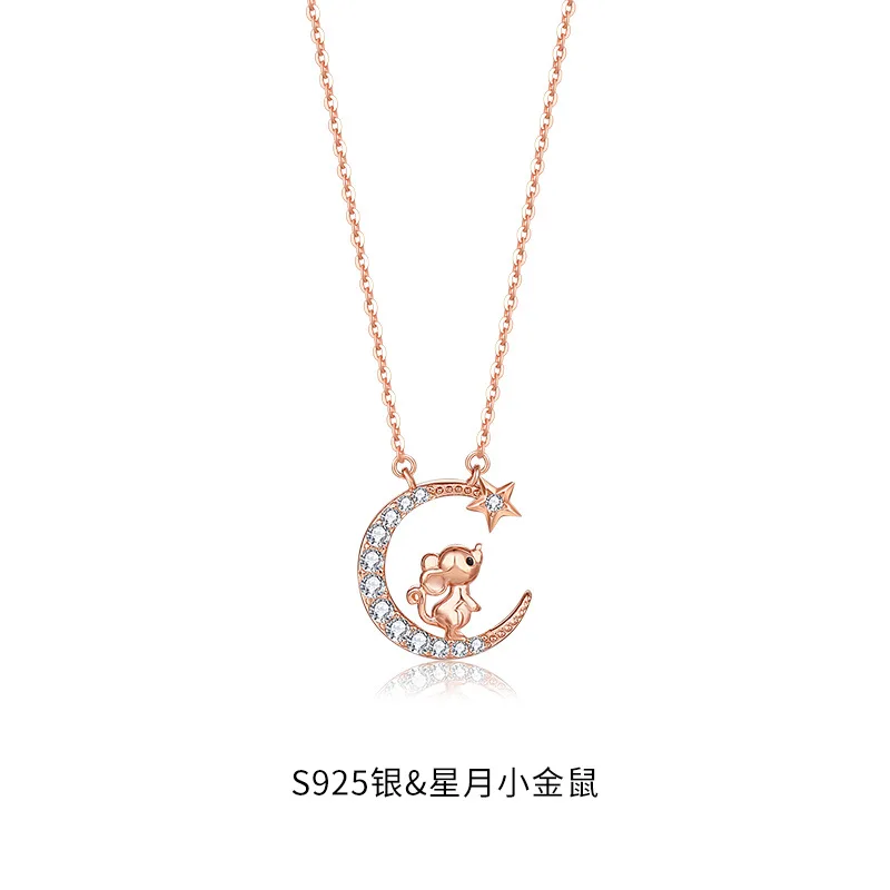 

Original Zodiac Sterling Silver 925 Jewelry Rose Gold Necklace