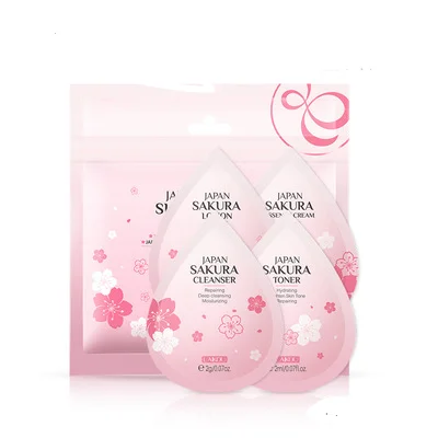 

OEM/ODM Japanese sakura whitening efficient moisturizing travel package disposable