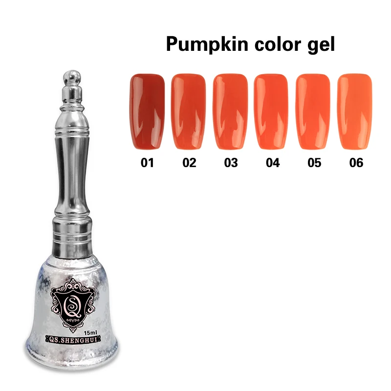 

Queen Shining Pumpkin Color Private Label Nail Polish Gel, 6 colors