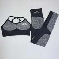 

Customized Blank Seamless Leggings Women Fitness Clothing Yoga Wear Sets Womens Gym Sports bra Butt Scrunch Leggings Yoga Suit