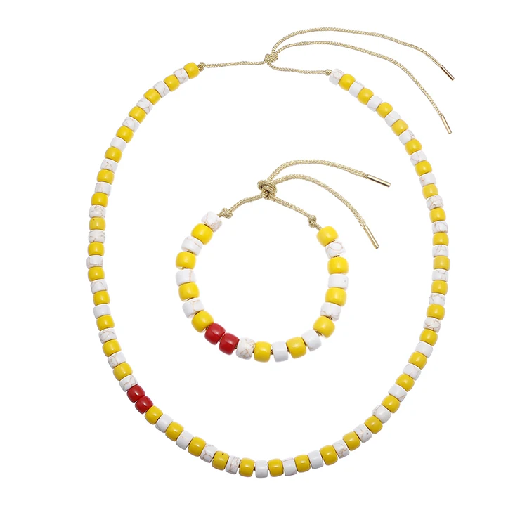 

Wholsale High Quality Natural Stone Beads Beaded Jewelry Women Necklace Set Bracelet, Colorful