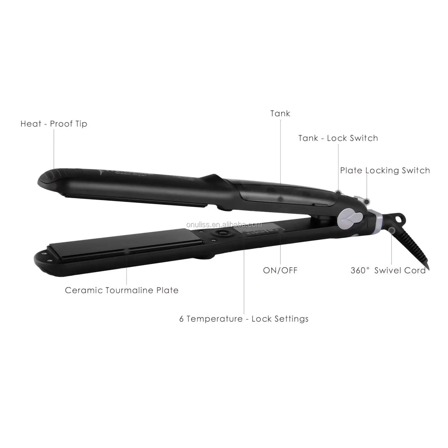 Ceramic hair straighteners with steam фото 42
