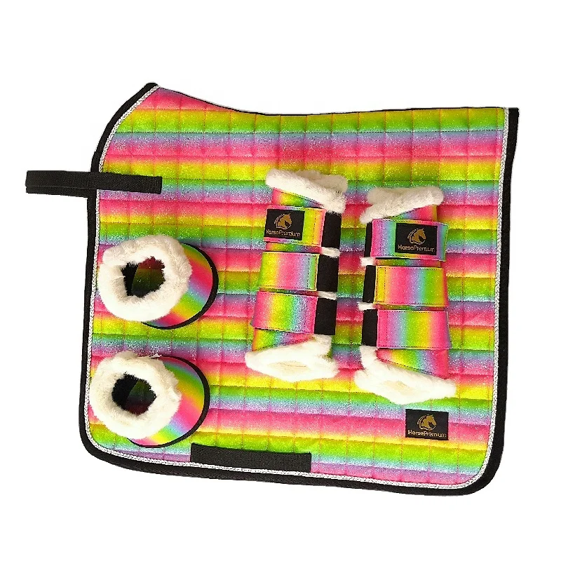 

Best Selling Matching Glitter Saddle Pad Sets With Sparkle, Customized color