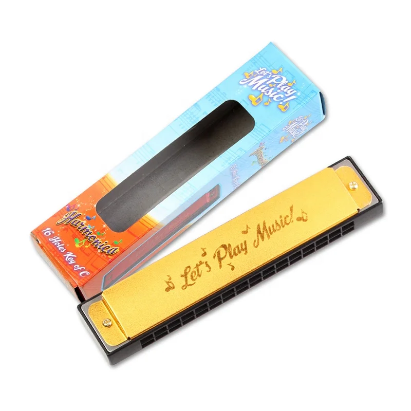 
JDR Wholesale Cheap Children Kid Beginner Students Musical Instrument 10 24 Holes Tremolo Mouth Organ Blue Harmonica For Sale 