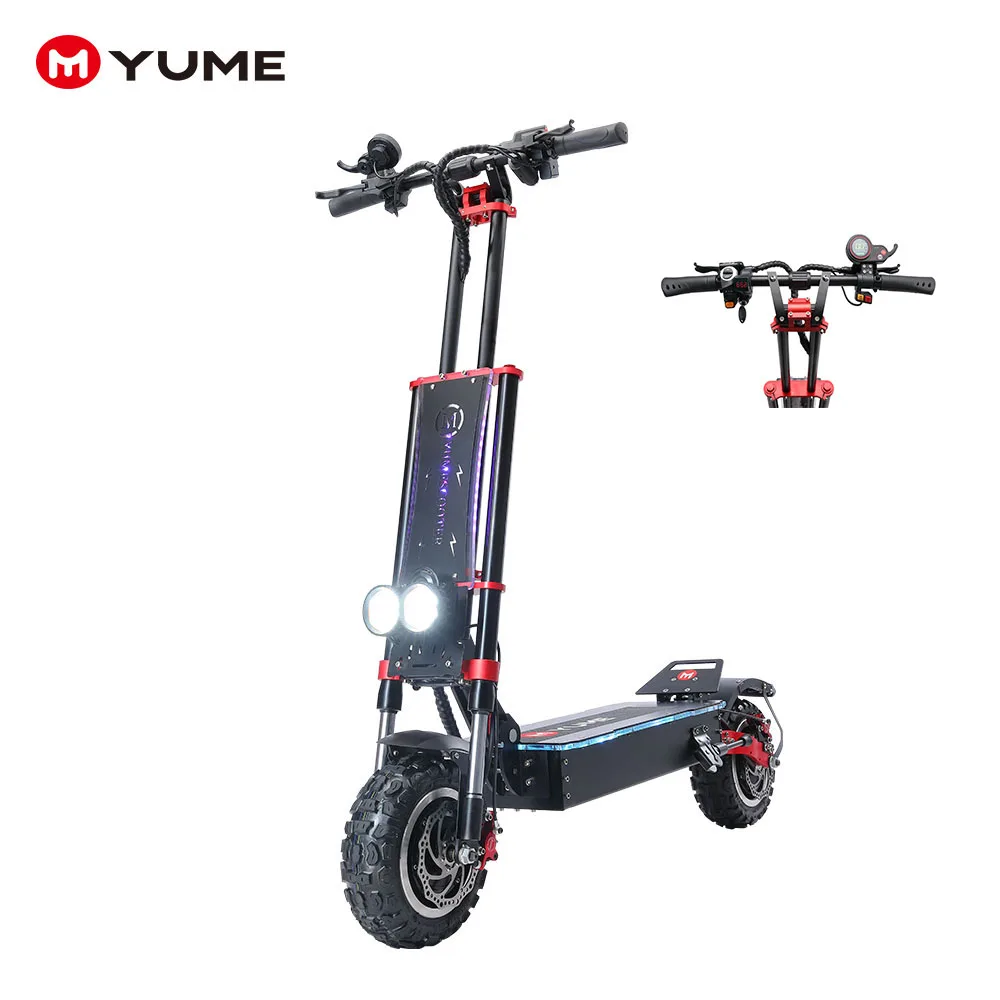 

Yume Y11PLUS Dual Motor 5600 Watts powerful foldable fat tire electric scooter for adult with Oil brake