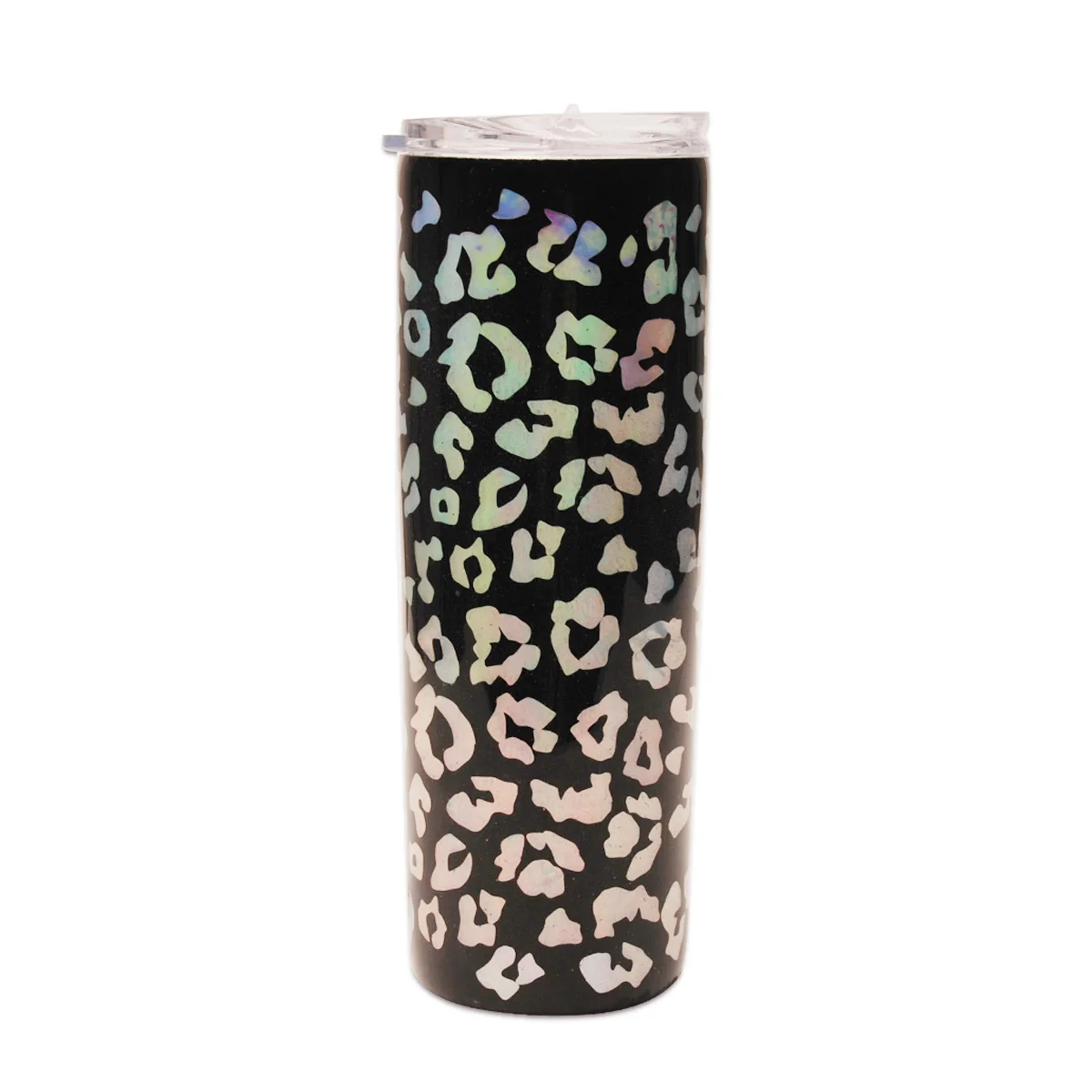 

Domil  Epoxy Glitter Crystal Leopard Printed Cups Travel Coffee Mugs Vacuum Tumblers with Lid