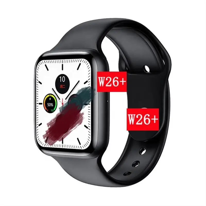 

High-Quality Smartwatch W26+ Waterproof IP68 Full Touch Screen Series 6 Smart Watch 2021, White,black,pink