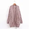 2019 pretty two colors oversized ladies sweater coat