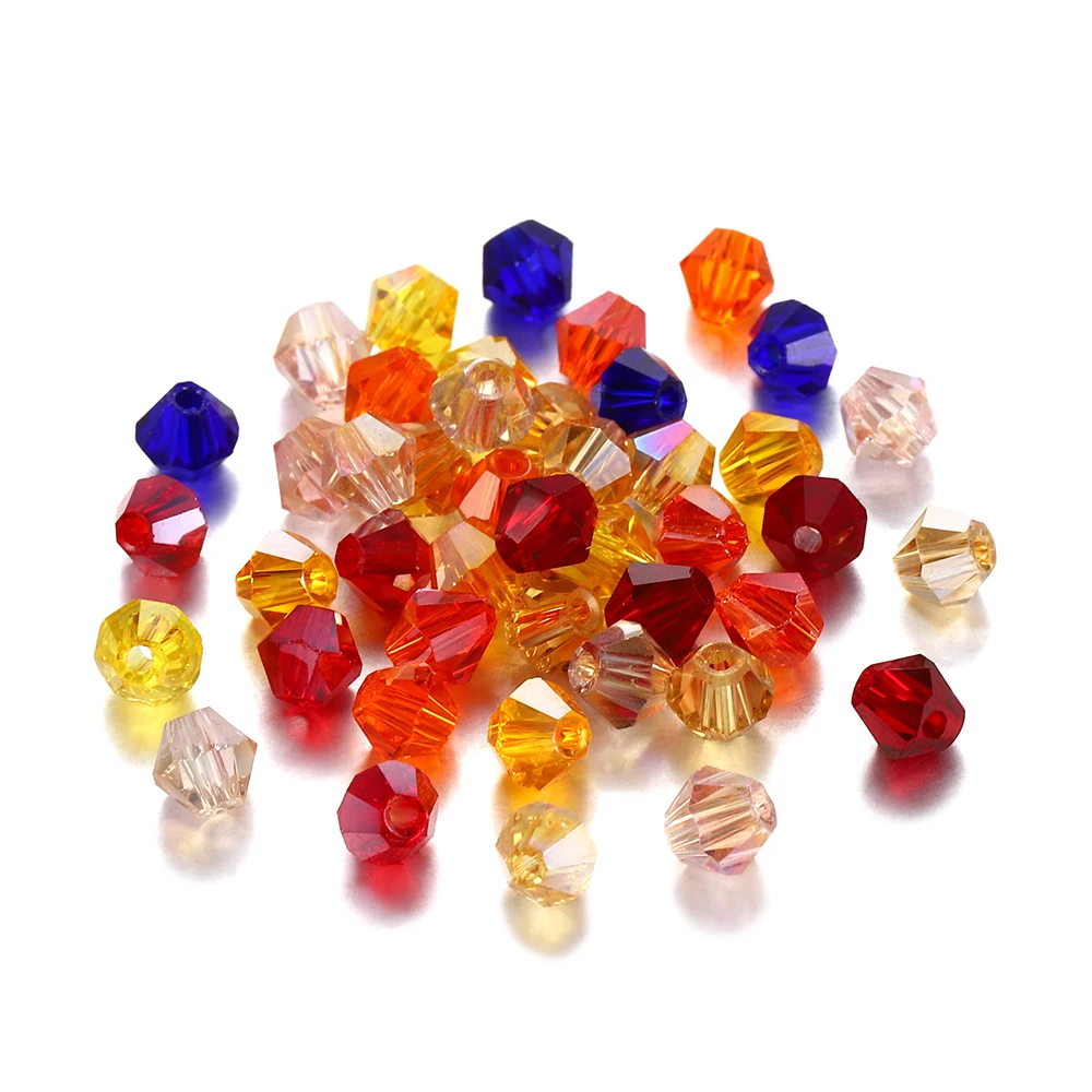

200pcs/lot  Crystal Beads Faceted Glass Spacer Beads for bracelet DIY Jewelry Making Quartz Charms Bracelet Accessories, As pictures