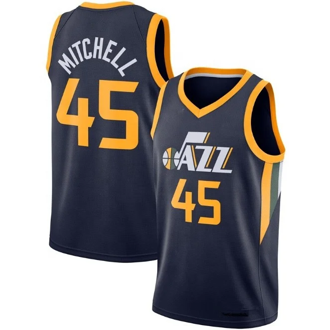 

2020-21 latest UTAH city edition jazz #45 MITCHELL Custom Basketball Uniforms basketball jersey Sport Wear, Custom color