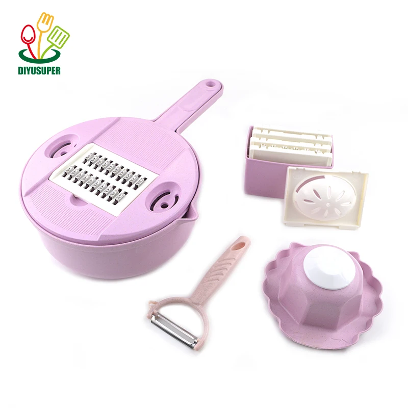 Multi Slicer 11 Pcs Manual Kitchen Slices And Dices Vegetable Cutter Tools Food Hand Grater