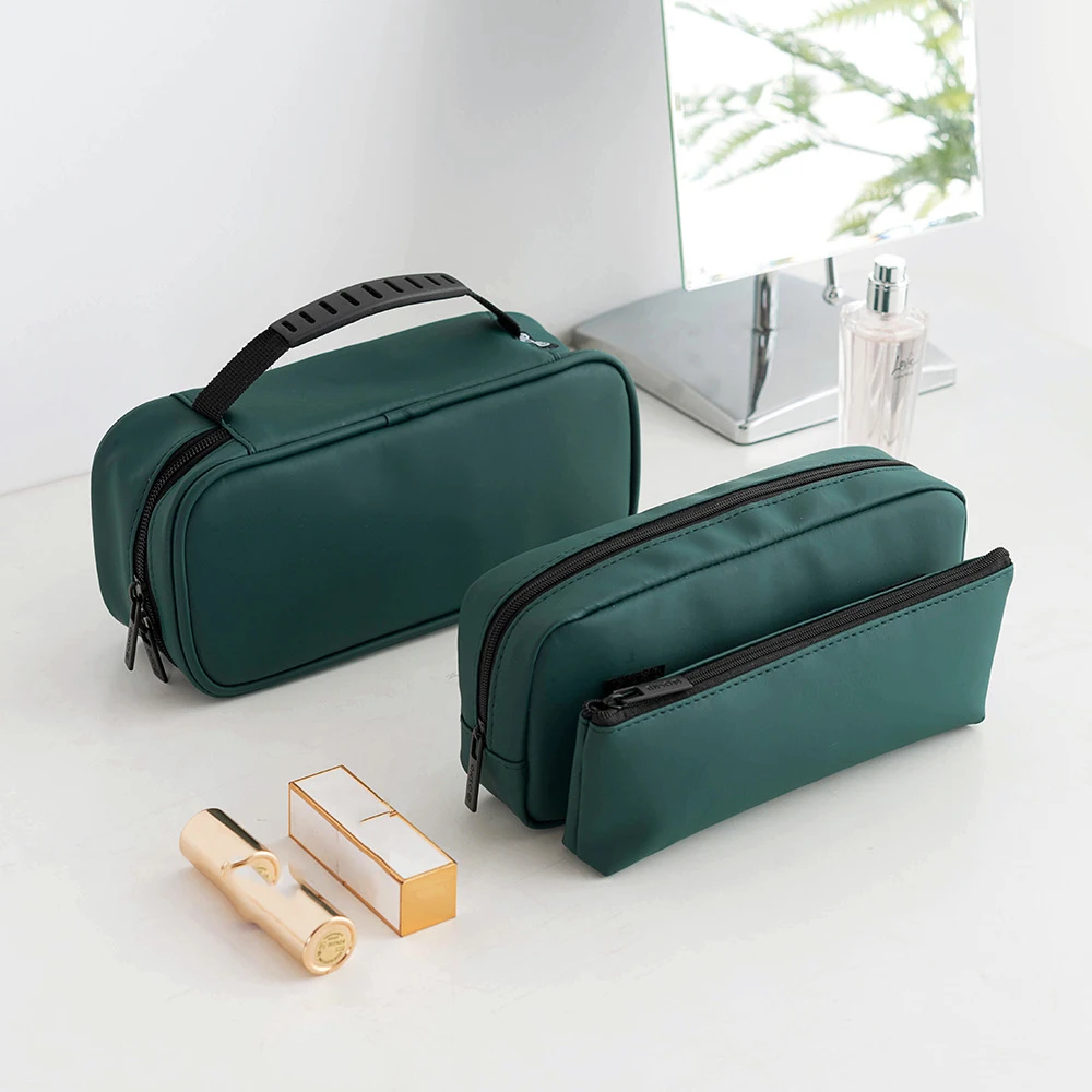 

Oem Custom Logo Premium Makeup Pu Travel Toiletry Women's Cosmetic Bag
