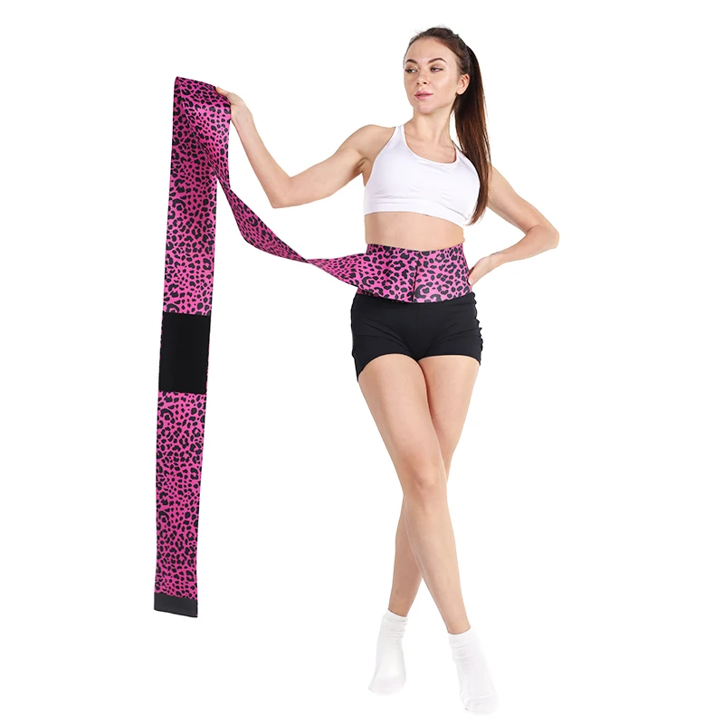 

Wholesale Custom Slimming Sauna Suit Waist Trainer Thigh Waist Trimmer Polyester Leopard Compression Wrap Waist Belt, Rose red,light yellow