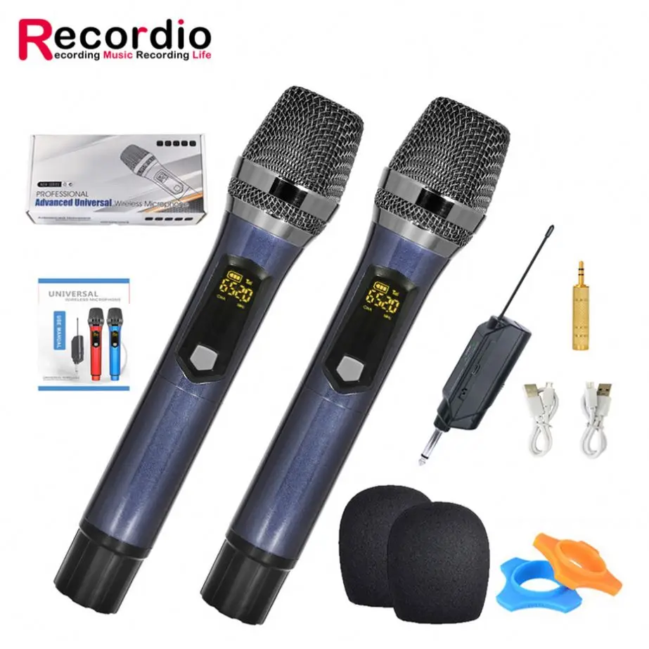 

GAW-003B Brand New Wireless Portable Microphone With High Quality, Silver&gold