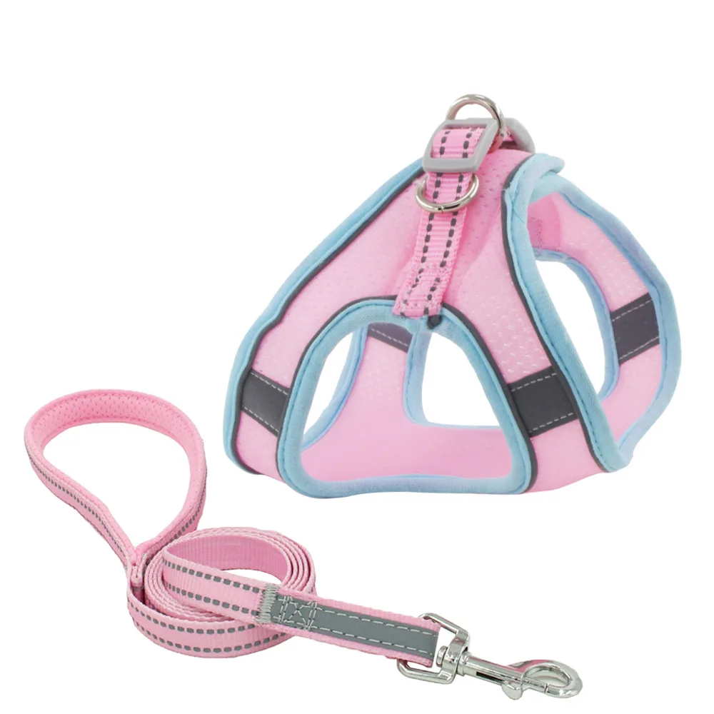 

Factory Wholesale Suede Reflective Breathable Pet Dog Cat Harness And Leash, As shown