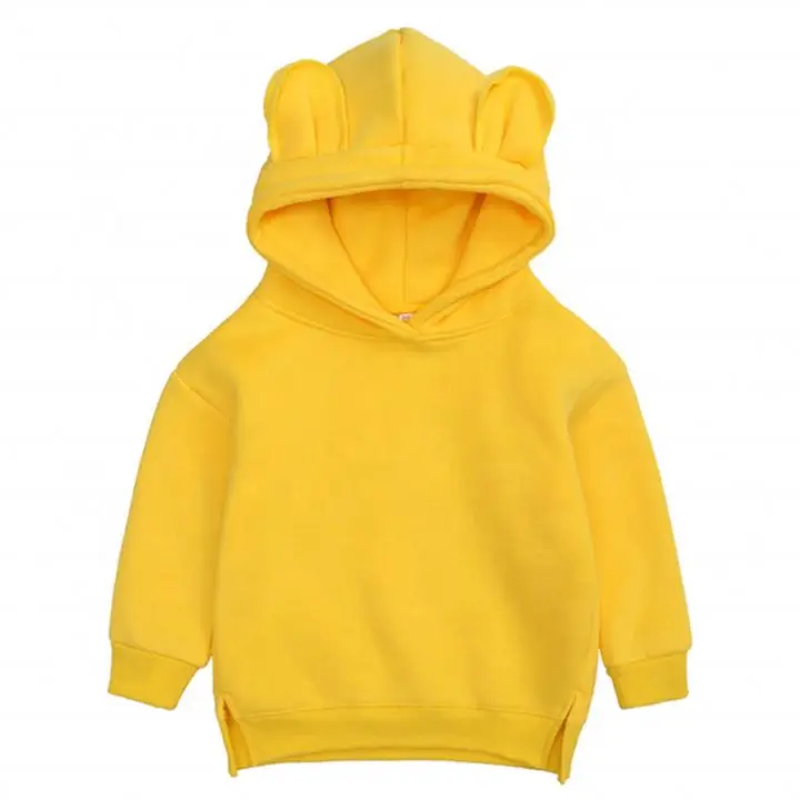 

Wholesale Sublimation Pullover Winter Hoodies Child Kid Baby Pure Color Nylon Hoodie, White