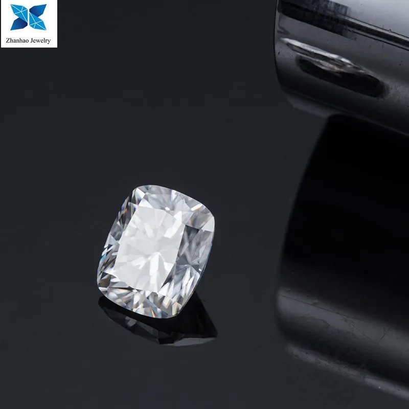 

D color white moissanite cushion cut diamond 5*7mm 1.0 carat for moissanite white gold ring