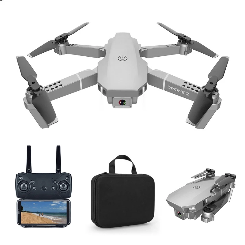 

E68 Quadcopter Drone With 4k Wifi Drones Wide Angle Rc Mini Drones, Black white