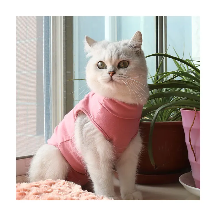 

Lightweight Body Protection Cats and Dogs Apparel Clothes, Blue Portable Pet Cat Dog Nursing Clothing, Customized color