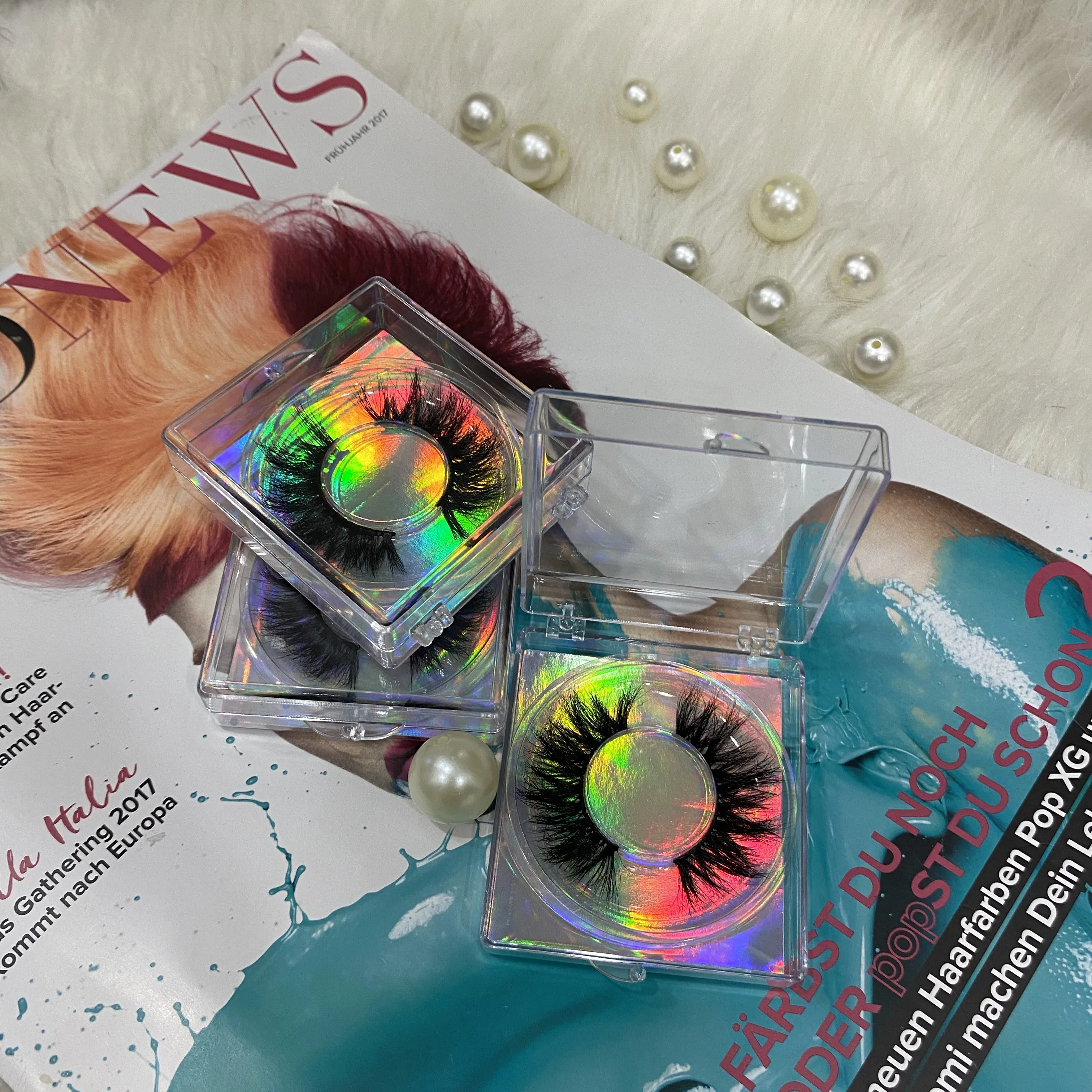 

Fluffy 3d Full Strip Lashes Vendor Best Extension Lashes Magnetic Mink Eyelash, Black