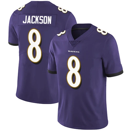 

Custom Wholesale High Quality Sublimated Lamar Jackson 8# Michael Crabtree 15# C.j. Mosley 57# American Football Jersey, Customized color