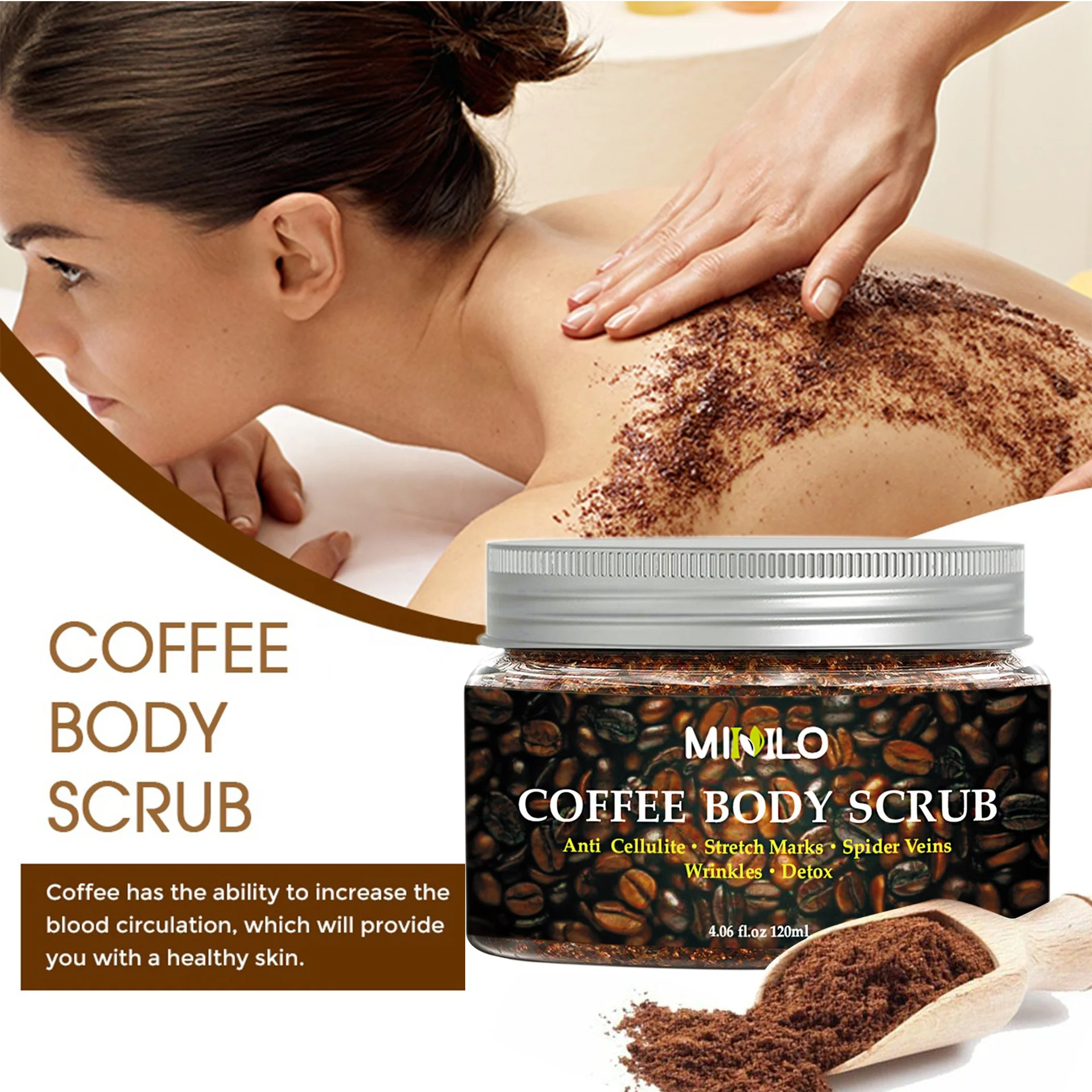

Wholesale Private Label Natural Organic Arabica Sugar Coffee Body Scrub Exfoliator for Face and Body Exfoliating Anti Cellulite