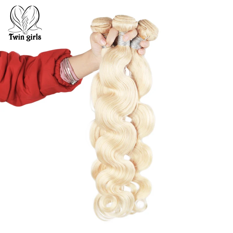 

Wholesale Russian Virgin Remy Human Hair Platinum Blonde 613 Body Wave Hair Bundles