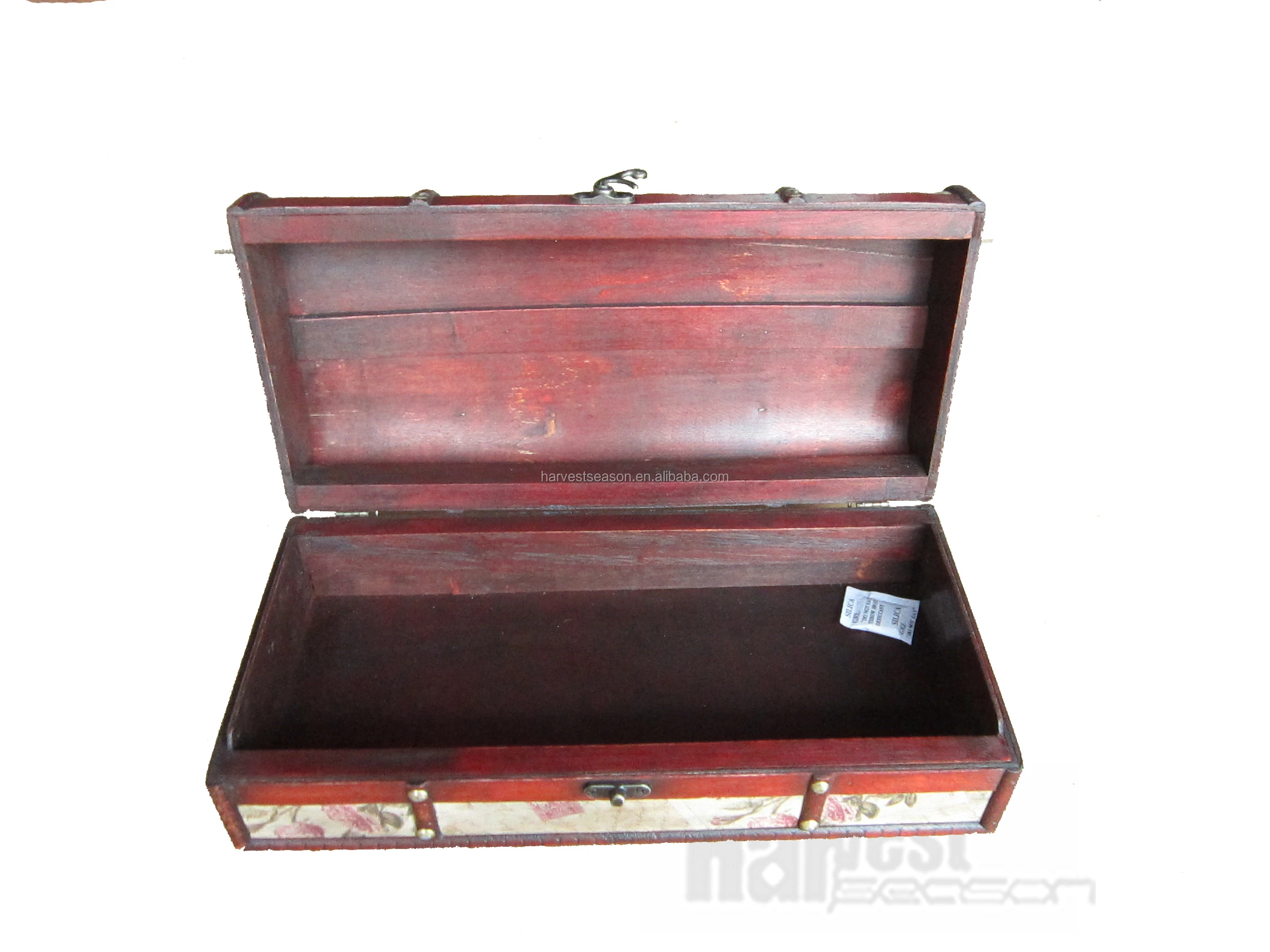 antique wooden wine box for one bottle