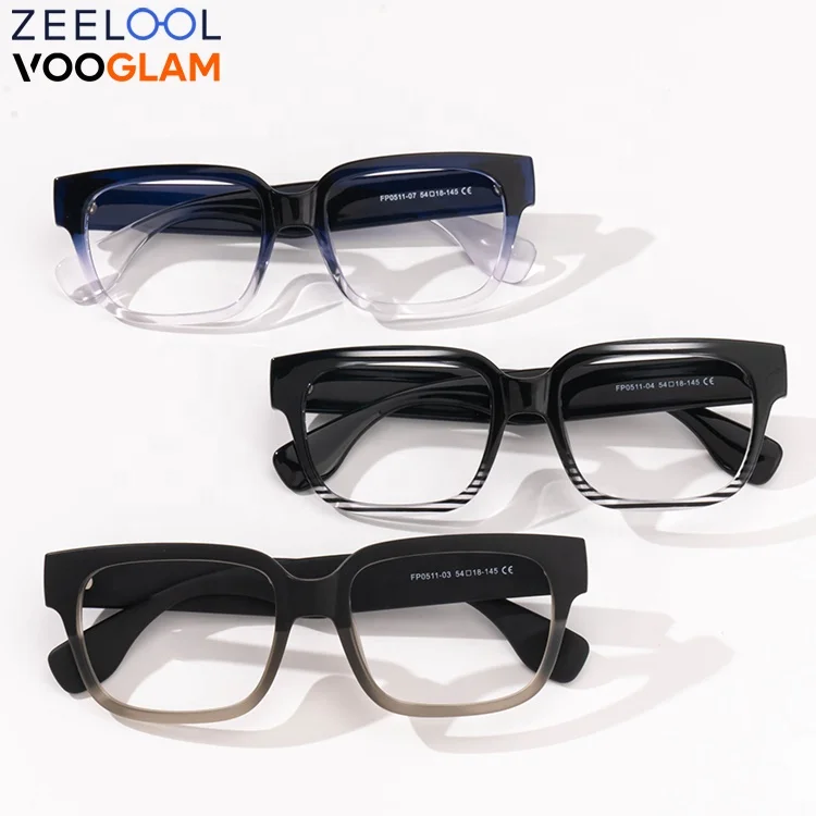 

Fashionable Unisex Full Rim Oversized Eyeglasses Frame Optical Custom Computer Reading Glasses for Men