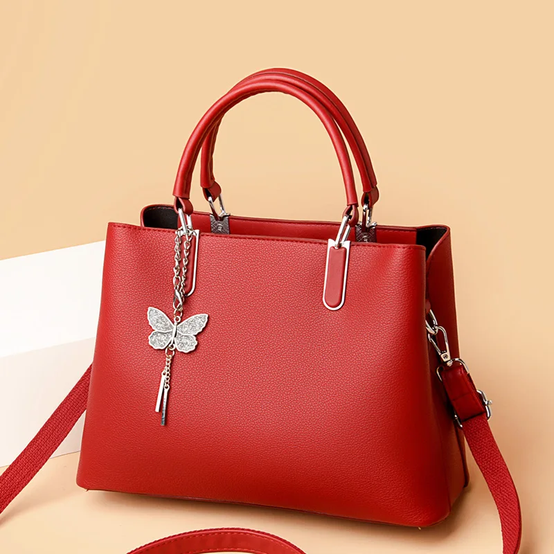 

Hot Sale Ladies Luxury Elegant Handbag Shoulder Zipper Purse Satchel Crossbody Bag Newest PU Leather Bags Women Handbags, As picture