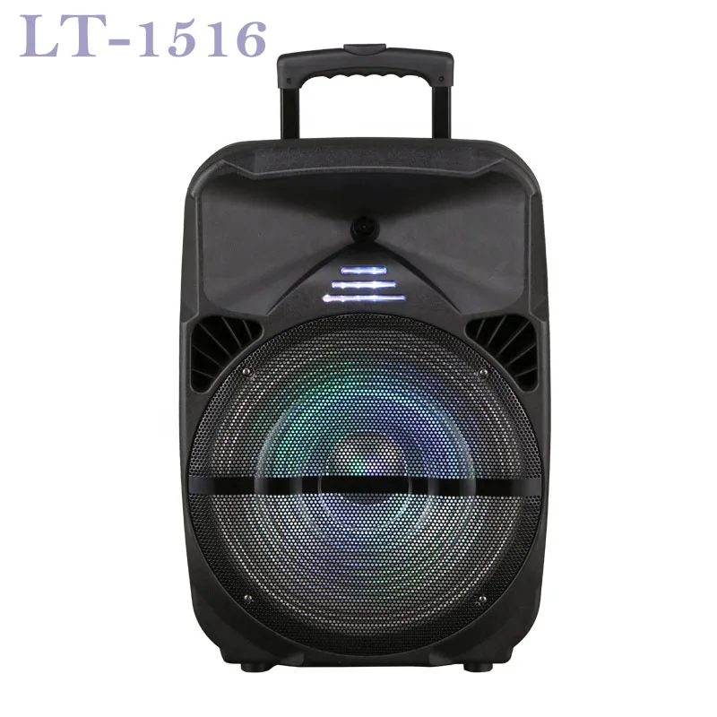 

LT-1516 15Inch wholesale Portable rechargeable BT LT speaker with Mic and Remote