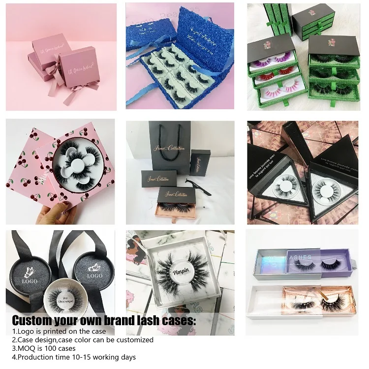 Empty glitter boxes with tray eyelash vendor customized boxes private logo lashbox packaging