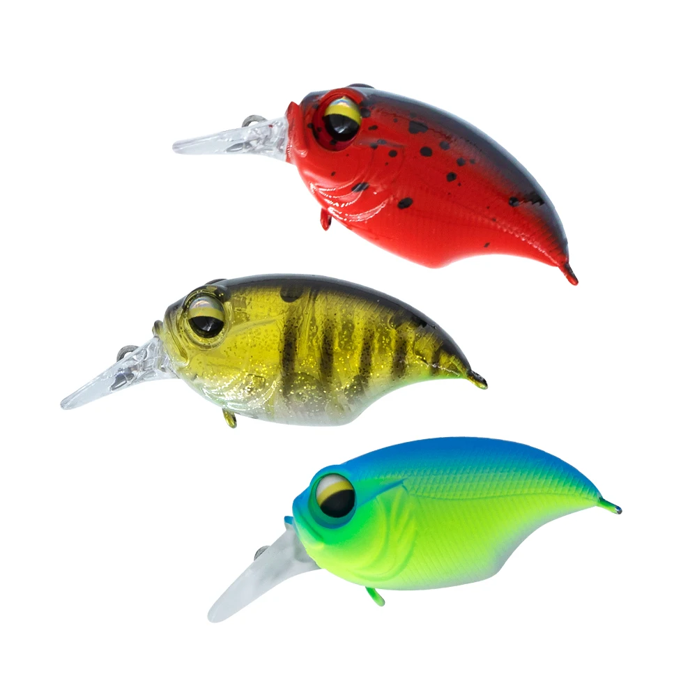 

HONOREAL HNTG007 40mm 8.8g 0-1m beads laser pro luminous 3d eyes floating fishing lures crankbait, 10 colors