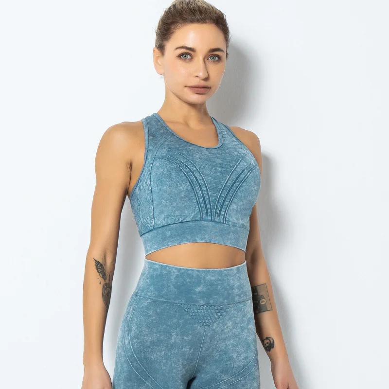 

New Fashion Sports Bra Quick-drying Running Fitness Yoga Wear Women's High Elastic Breathable Outer Wear Sports Vest Sport Bras, Light blue, light purple, army green, black gray, navy blue