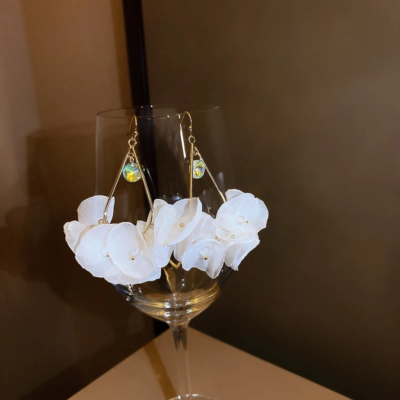 

water drop fabric dangle fashion earrings trend 2021