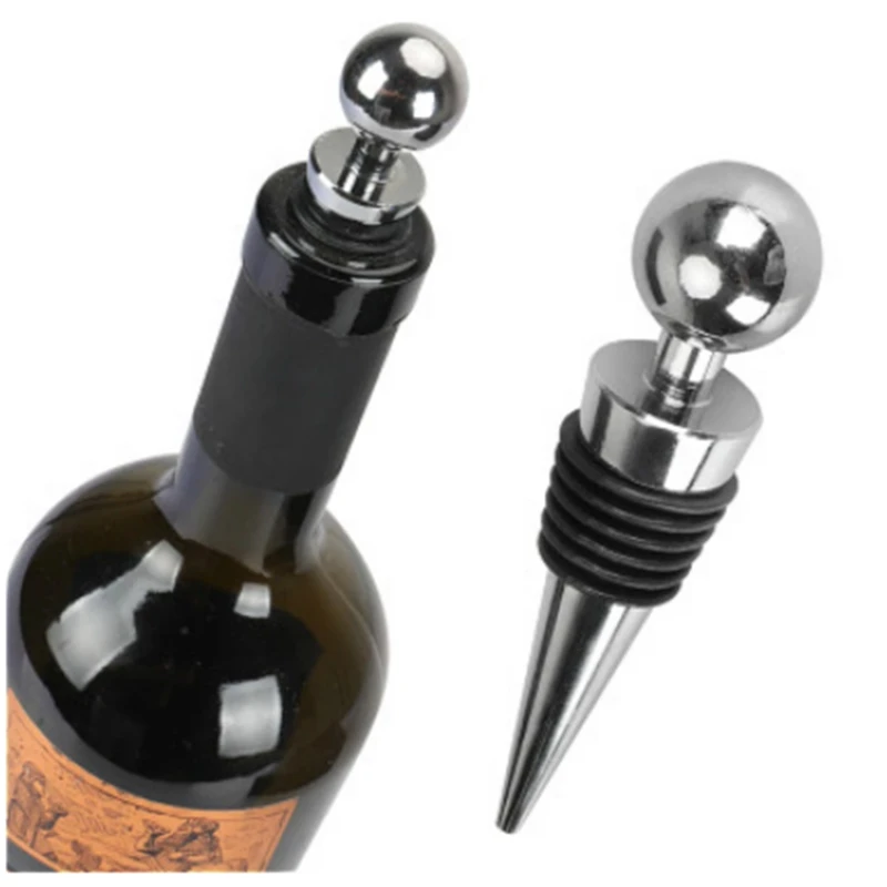 

Stainless Steel Champagne Wine Stopper for Bottle Beer Beverage Cork Vacuum Sealed Wedding Favor Kitchen Tools Bar Accessories