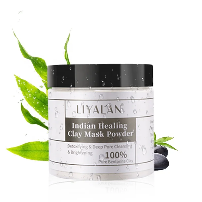 

LIYAL'AN Private Label Face Pore cleansing detoxification Indian Healing Clay Mask Powder, Custom