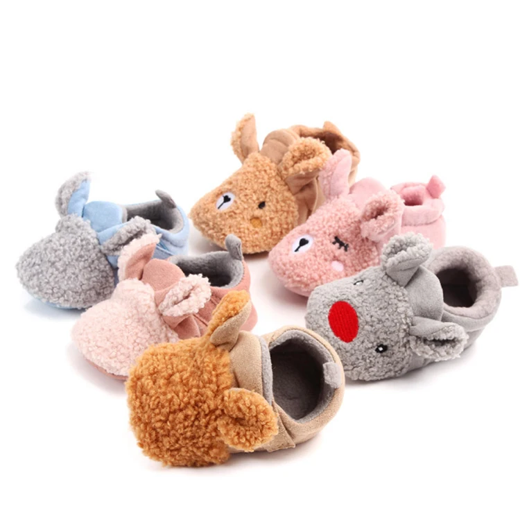 

cute animal velvet knitted sock boots slippers for babies soft sole, Customized color